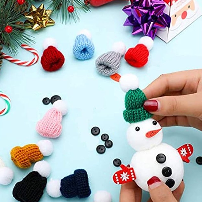 15pcs Small Christmas Knit Hats Exquisite Innovative Cute Stylish Small