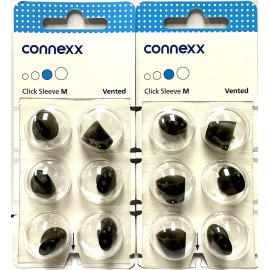 Signia 2 Packs of Connexx M Vented Click Sleeves. 12 Total. Fits Signia, Silk, Rexton.