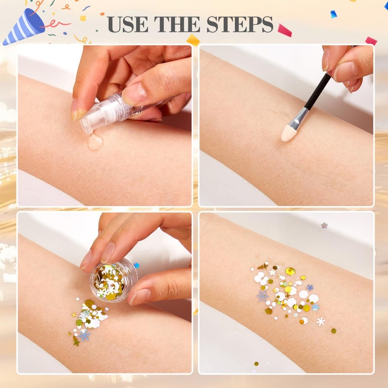 Fall Nail Art, 6 Boxes Fall Leaves Nail Glitter Sequin