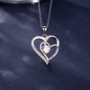 NINAMAID 925 Sterling Necklace Women's Silver Chain Heart Women's Necklaces