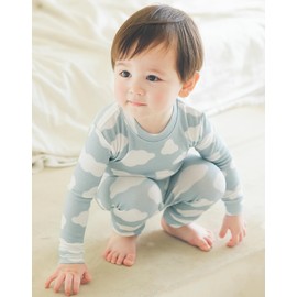 VAENAIT BABY 6M-12Y - Conjunto de pijama unisex para niñas y niños, suave, cómodo, modal Tencel para dormir, Cielo nuboso, 8 Años