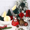 JULMELON 12 Pcs 4In Christmas Paper Honeycomb Decoration for Tree