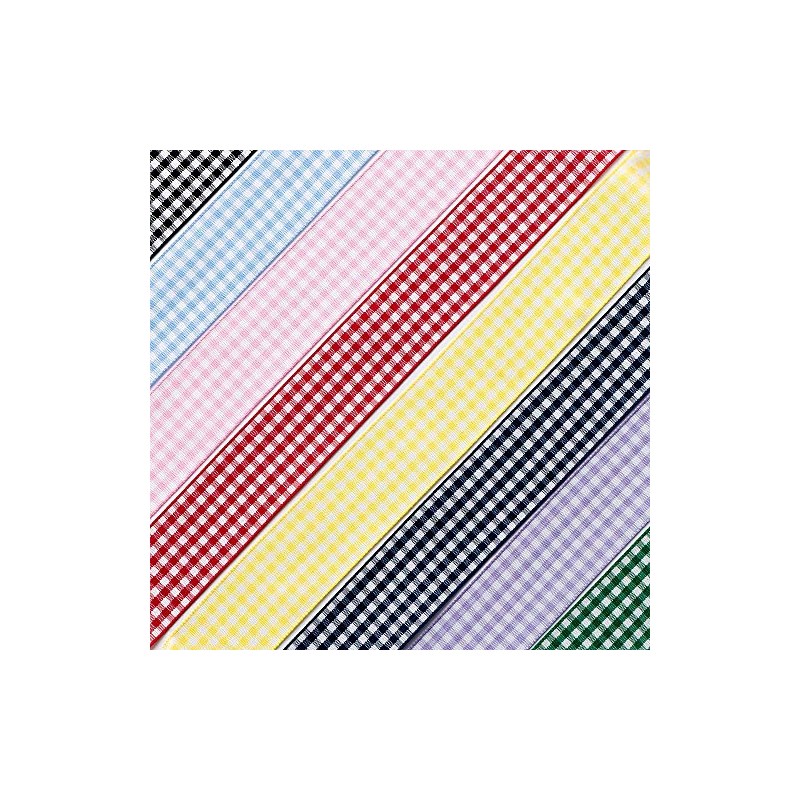 Red Gingham Ribbon 25mm x 10 Metres