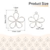 sourcing map 100 Pcs Hollow Flower Charm Open Bezel Frame