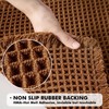 MIULEE Set of 2 Waffle Bathroom Rugs, Fall Boho Bath