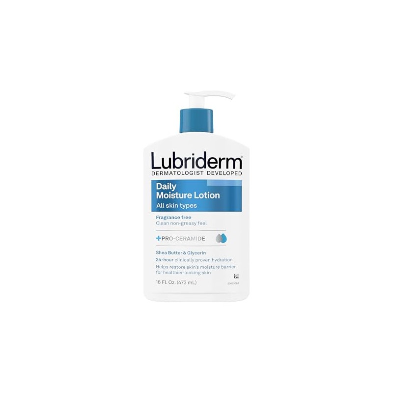 Lubriderm Daily Moisture Lotion, for Normal to Dry Fragrance Free,