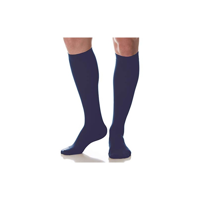 Scudotex Unisex Large Travel Compression Socks Lightweight 14-17mm Blue Size