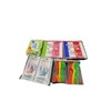 Leisure sheet set (disposable spoon, fork, wet sheet, straw cap attached to plastic bottles)