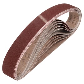 HARFINGTON 2 x 27 Inch Sanding Belts, 10 Pcs 80 Grits Aluminum Oxide Belt Sander Abrasive File Belt for Woodworking, Metal Polishing, Knife Sharpener