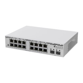 MikroTik CSS318-16G-2S+in Managed Network Switch, 16 Gigabit Ethernet Ports, 2 SFP+ Ports