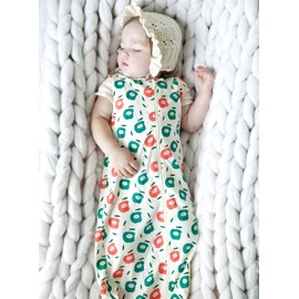 Babysoy Pattern Print Soy Tank Sleep Sack Wearable Blanket (6-12 Months, Apples)