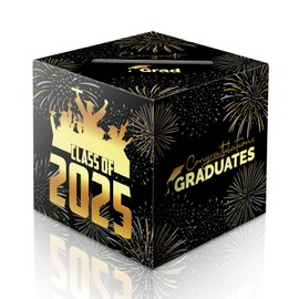 2025 Graduation Card Box Holder, Grad Congrat Decoration Box, Envelope Receiving Graduation Party Celebration Black