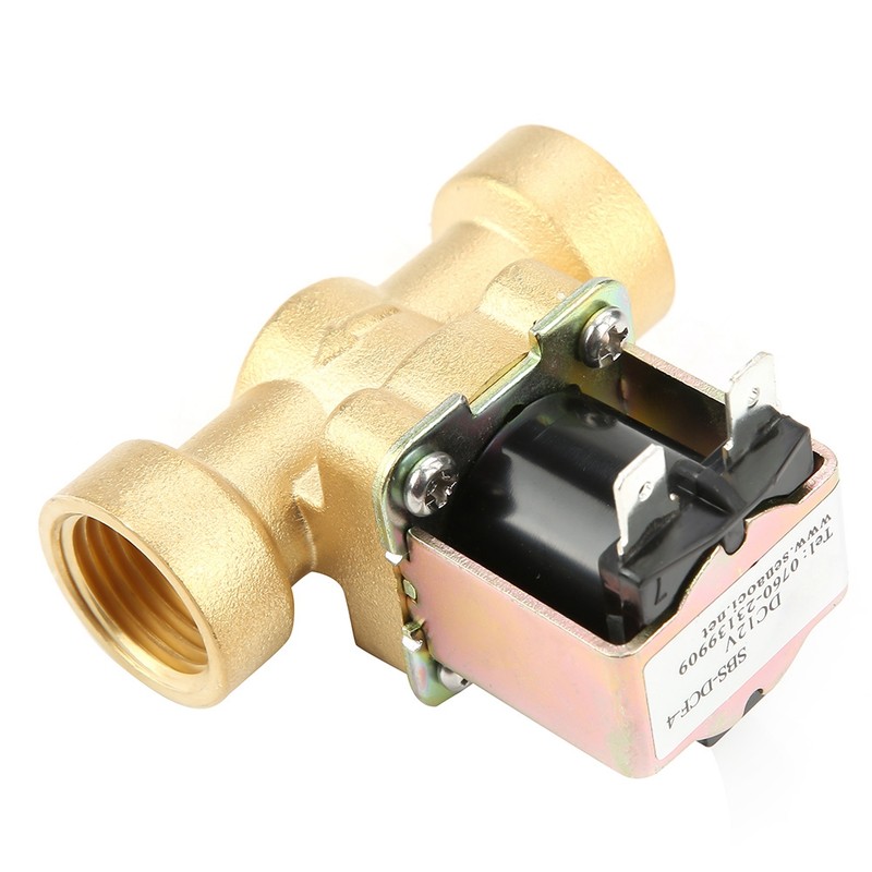 DC 12V Brass DN15 G1/2 Normal Closed Copper Body Water