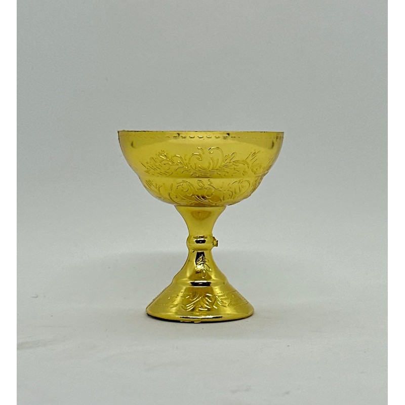 JenlyFavors 12PCS Plastic Chalice Cup Gold 2.75" Tall Communion Decoration