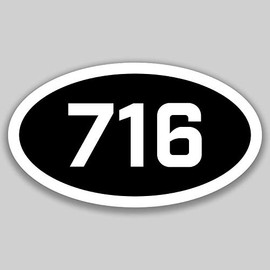 DHDM 716 Area Code Sticker New York Buffalo Cheektowaga Jamestown City Pride Love | 5-Inches by 3-Inches | Premium Quality Vinyl UV Resistant Laminate PD2571