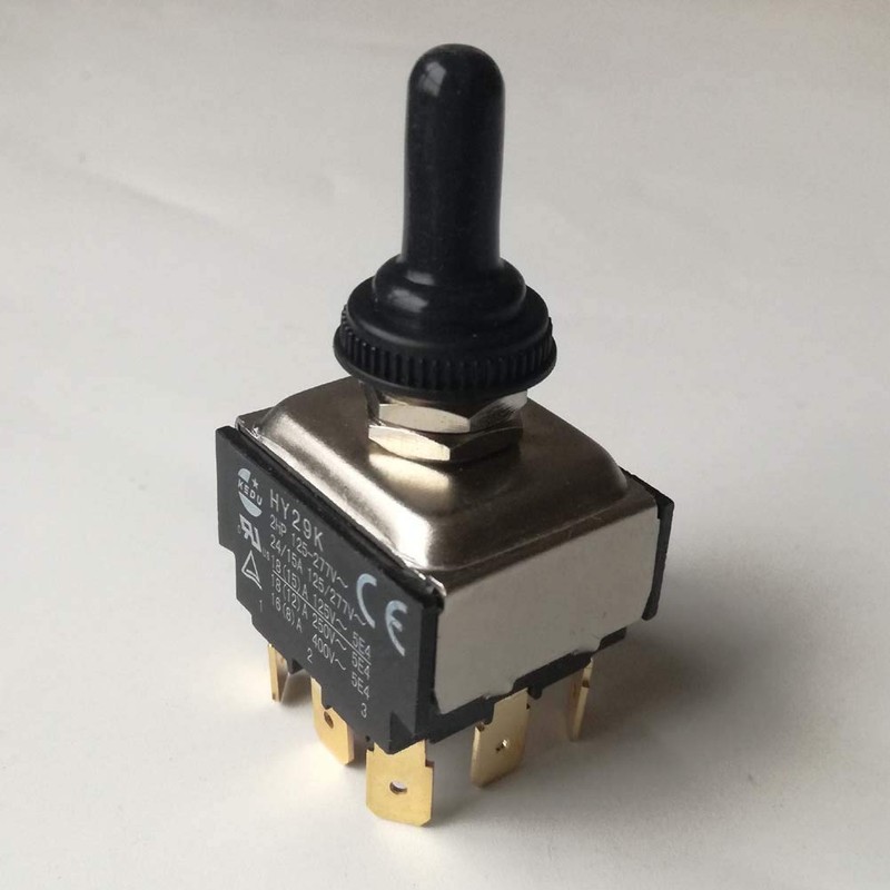 HY29D 6Pins Toggle Switch KEDU ON-Off-ON Toggle Switches with Silicone