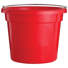 Little Giant Round Plastic Utility Bucket (Red) Durable & Versatile Feeder Bucket with Handles (10 Quart) (Item No. UB10RED)