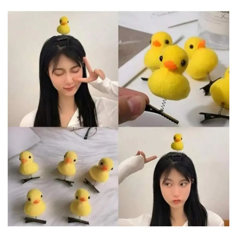 100 Pzas Patito Pollito Pasador Pinza Para Cabello Horquilla