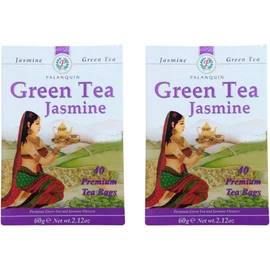 Palanquin Green Tea Jasmine, 40 Premium Tea Bags, 60g (Pack of 1)