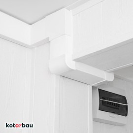 KOTARBAU® Deflector 120 mm x 60 mm Vertical Rectangular Duct Elbow Vertical 90° Flat Channel Square Plastic Angle White Duct Connector Exhaust Air Supply Air