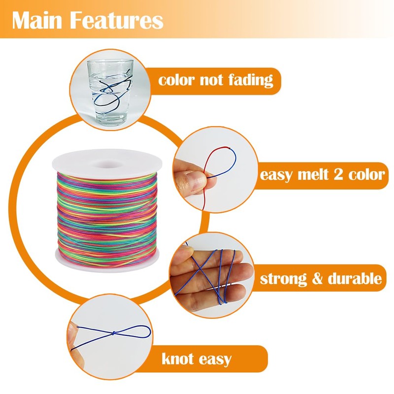 Suo Long 15 Colours Nylon String 1mm for Bracelet Making