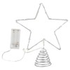 Ginger Ray Silver Star Christmas Tree Topper with Lights 25cm