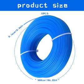 Trimmer line, nylon mowing line, diameter 1.6 mm, total 200 m mowing line, round grass trimmer thread, weed trimmer, brush cutter threads, grass trimmer thread for parks and gardens