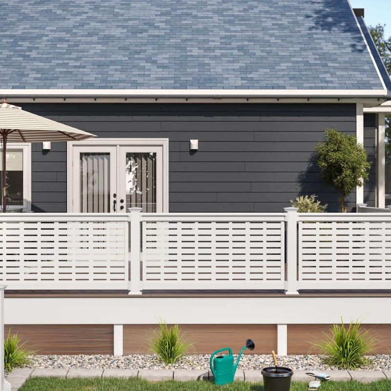 6'x36 T-Top Vinyl Rail for Decorative Screen Panel Infill, White