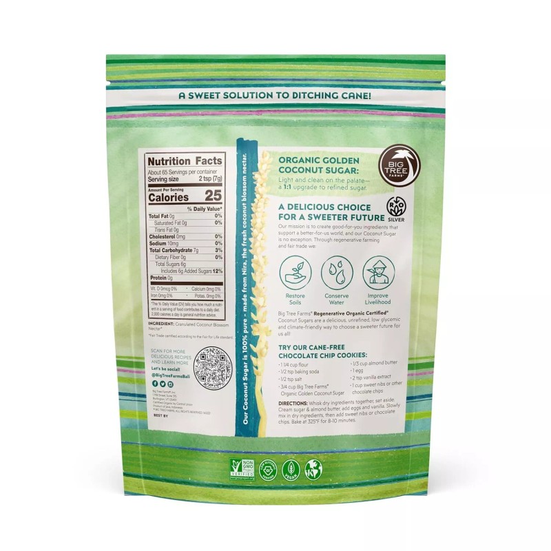 Big Tree Farms Organic Golden Coconut Sugar L 16 Oz