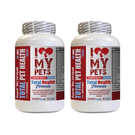 I LOVE MY PETS LLC Dog Bone Care - Dog Total PET Health - Premium Formula - Best Complex - Dog Skin Itch Relief Supplement - 2 Bottles (120 Treats)