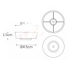 Herrajes Guerrero Pata Para Muebles Sala Circular 1.5cm Plástico Pack