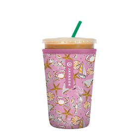 Sok It JavaSok Iced Coffee & Cold Soda Insulated Neoprene Cup Sleeve (Tidal Treasures, Medium: 22-28oz)
