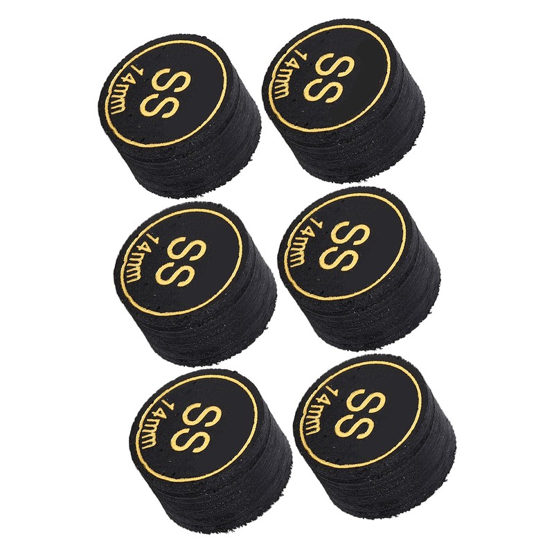 6pcs Pool Cue Tips Professional Multi Layers Billiard Pool Cue
