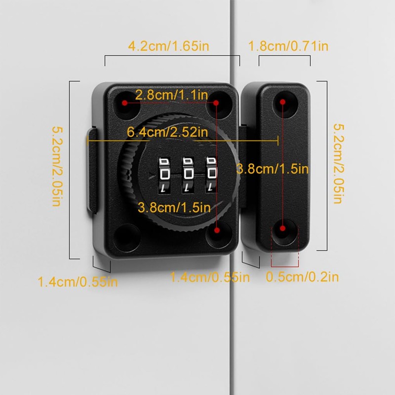AIXXCUVQ Strong Combos Lock for Cabinet Belongings Safe and Sound