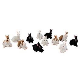 Melody Jane Dolls House 12 Rabbits Miniature Pet Animal Garden Accessory 1:12