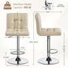 Yaheetech Bar Stools Set of 2, Adjustable PU Leather Swivel