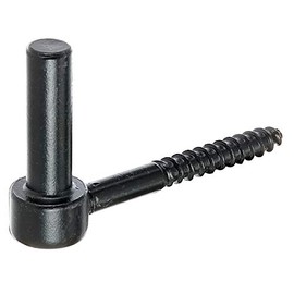 Alberts 306625 Screw-In Bracket, J-Hook, with Cut Thread, Black Dip Paint, Backset Diameter 14 mm, Length 105 mm