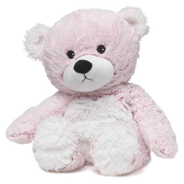 Pink Marshmallow Bear Warmies - Cozy Plush Heatable Lavender Scented Stuffed Animal