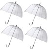 Unibos 4 x Set Rain Umbrellas Dome Birdcage Transparent PVC