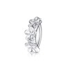 Flower Belly Button Ring Sterling Silver 14G Clicker Belly Button