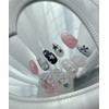 Y2K Lovely Silver Star Char Handmade Nail Tips - Oval