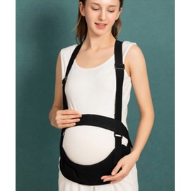 Maternity Support Belt, Maternity Belt, Pregnant Women, Stomach Stretch, Pelvic Support, Pelvic Belt, Reduces Stress (Black, XL)