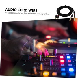 Gatuida Black Audio Cables 2PCS RCA to 6.35mm Audio Cables Shielded for Minimal Interference for Sound Equipment