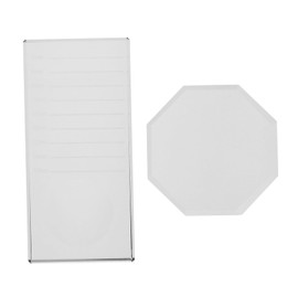Healeved 2pcs Eyelash Grafting Glass Gaskets Durable Glue Holder Pads for Eyelash Extensions and Diy Enthusiasts