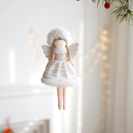 Christmas Angel Doll Plush,Velvet Decorative Ornaments - Christmas Ornaments Soft Cute Christmas Decor Angel Doll for Christmas Tree Balcony Window