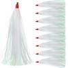 Fishing Teasers, 9pcs Bucktail Teasers Mylar Flash Teaser Tail for