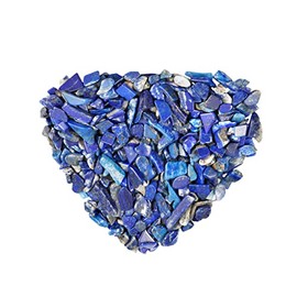 Nupuyai 0.5lb Lapis Lazuli Crystal Chip Stones, Irregular Shape Tumbled Crushed Healing Stones Quartz Rocks for Home Decor