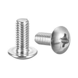 uxcell 5/16-18 x 3/4" Truss Head Phillips Machine Screws, Full Thread, Phillips Drive, 304 Stainless Steel 18-8, Bright Finish, Quantity 10