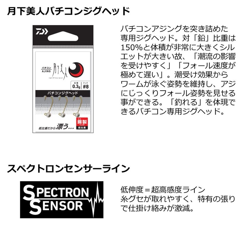DAIWA Tsukiza Bijin Bachikon Jig Headset, Reverse Dan (Short), #8