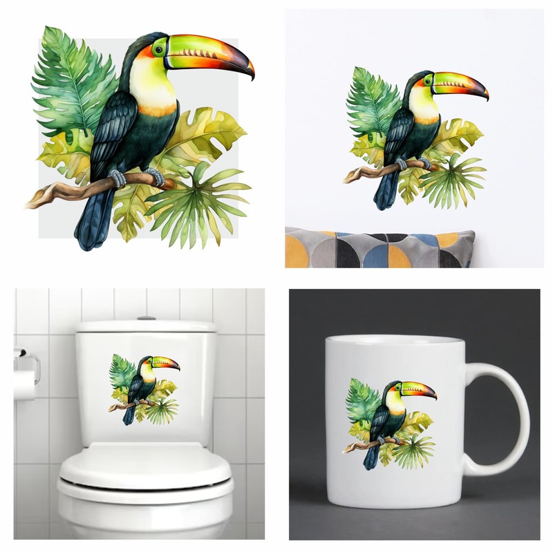 Toucan Stickers, Forest Animal Mugs & Cups, Covering Marks, Car
